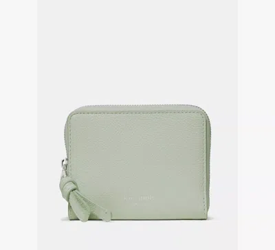 Kate Spade New York Loop Small Pebbled Leather Zip Wallet In Green