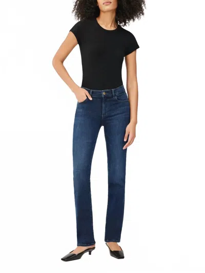 Dl1961 - Women's Mara Straight Leg Midrise Instasculpt Jean In India Ink In Blue