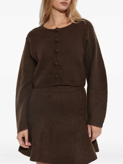 By Malene Birger Zharea Cardigan In Dark Mahogany In Brown