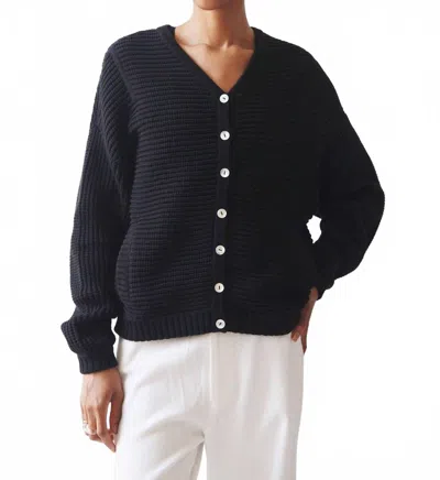 M.patmos Putnam Bomber Cardigan In Black In Black