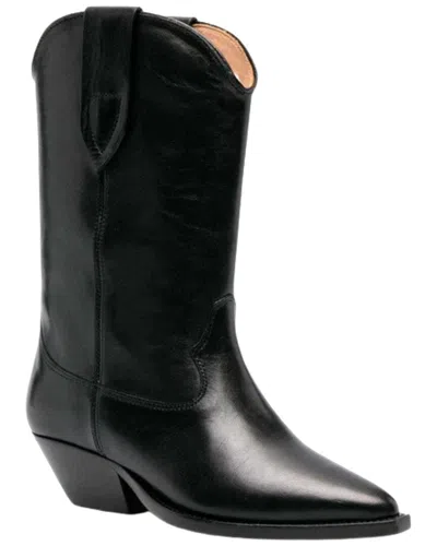 Isabel Marant 60mm Luliette Leather Ankle Boots In Black