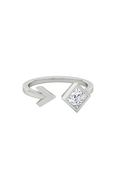 Vrai 14k White Gold Lab-grown Diamond Ring In Silver