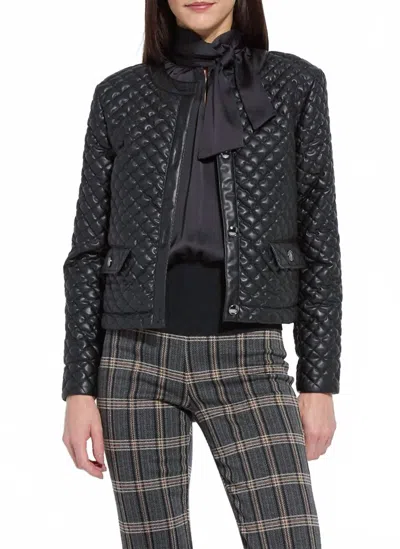Lyssé Lysse Aurelle Quilted Faux Leather Jacket In Black