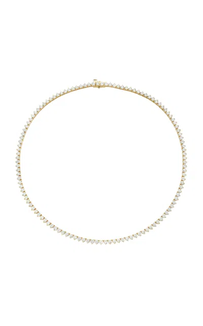 Vrai 14k Yellow Gold Lab-grown Diamond Medium Tennis Necklace In Gold