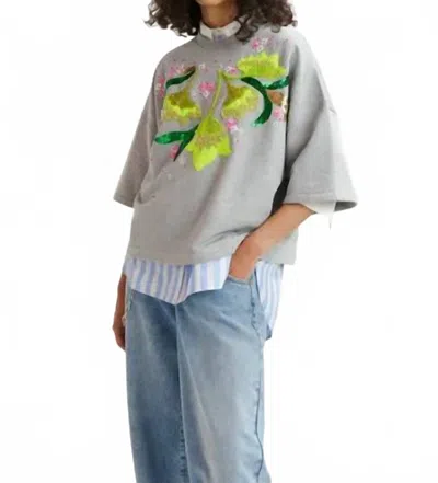 Essential Antwerp Hotanical Pullover Sweater In Nimbus Cloud In Multi