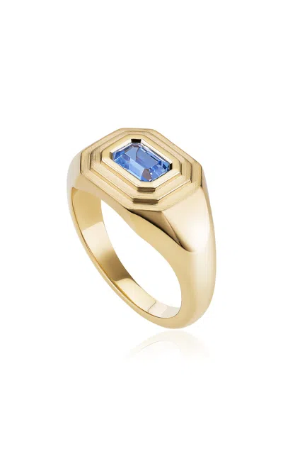 Fiametta 14k Yellow Gold Sapphire Pinky Ring In Gold