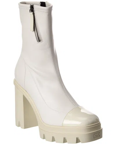 Giuseppe Zanotti Cubalibre 80 Leather Boot In White
