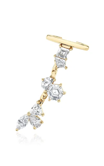 Vrai 14k Yellow Gold Lab-grown Diamond Ear Climber Earring; Left In Gold