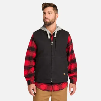 Timberland Men's  Pro Gritman Fleece-lined Canvas Vest In Black