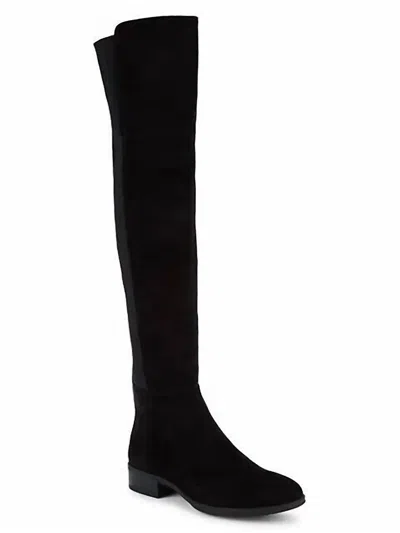 Sam Edelman Women's Suede Leather Over The Knee Boots In Black In Black
