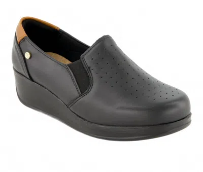 Andrea Women's Leather Platform Loafers In Black In Black