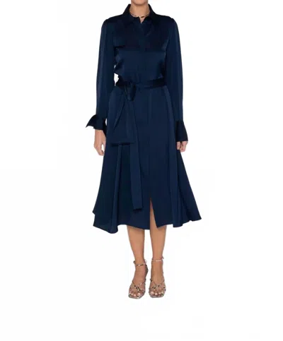 Nouvelle Silk95five La Marais Dress In Navy In Blue