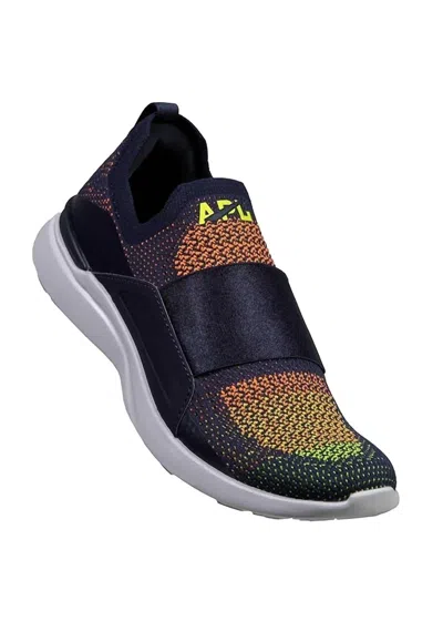 Apl Athletic Propulsion Labs Women's Techloom Bliss Shoes In Navy/molten/energy In Multi