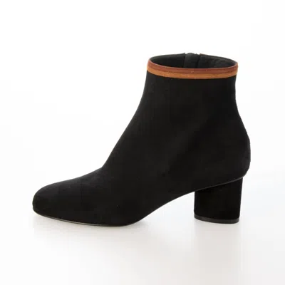 Ferragamo Women's Ankle Sude Booties In Black In Black