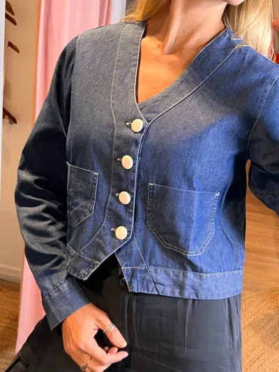 Aurora Nyce Jean Jacket In Blue In Blue