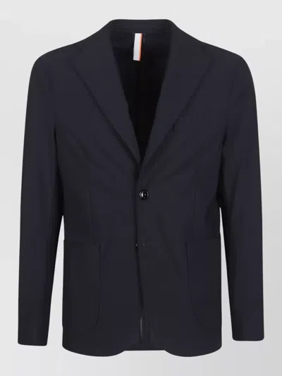 P.m.d.s Tailored Single Button Jacket With Notch Lapel In Black