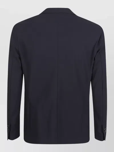 P.m.d.s Tailored Single Button Jacket With Notch Lapel In Black