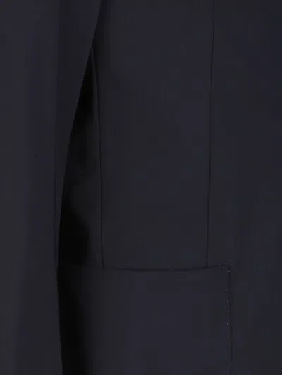 P.m.d.s Tailored Single Button Jacket With Notch Lapel In Black