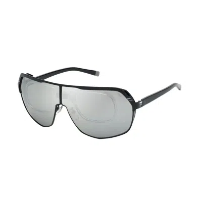 Fila Black Metal Sunglasses In Black