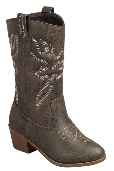 Fashion Emporio Women's Western Flare Boots In Brown In Brown