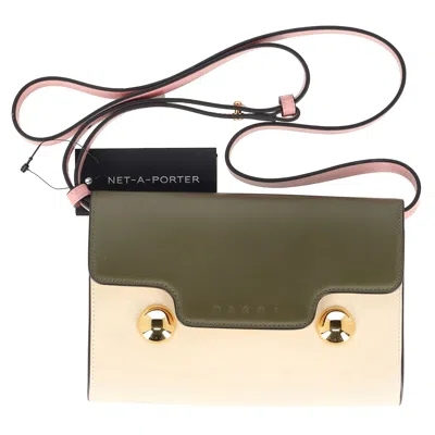 Marni Trunkaroo Color-block Shoulder Bag In Multicolor Calf Leather In Multi