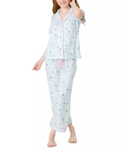 Pj Salvage Paws And Breathe Pajama Set In Blue Mist In Multi