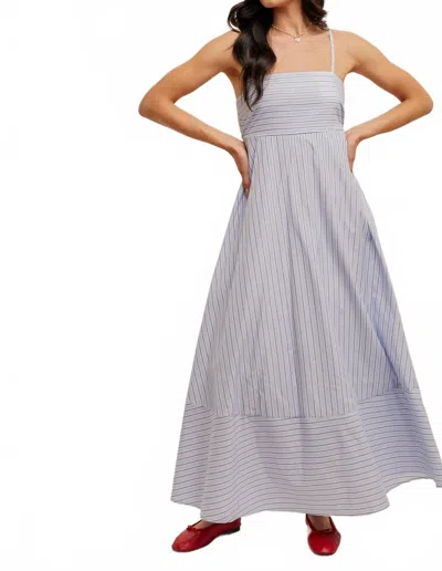 Duo Threads Rosie Stripe Maxi Dress In Pale Blue In White