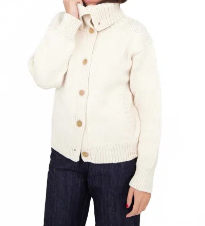 M.patmos Mila Long Sleeve Cardigan In Ivory In Multi