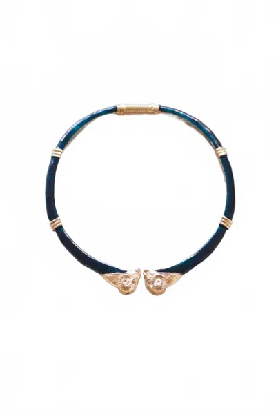 M.patmos Women's Vintage Donald Stannard Rams Head Choker In Teal In Blue