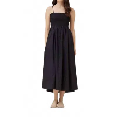 Nyland Rikki Smocked Top Maxi Dress In Black In Black