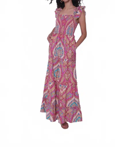 Love The Label Gaya Dress In Jupiter Print Pink In Multi