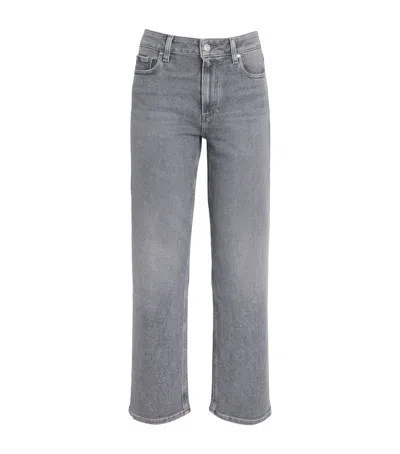 Paige Mason Ankle Straight Jeans In Gray