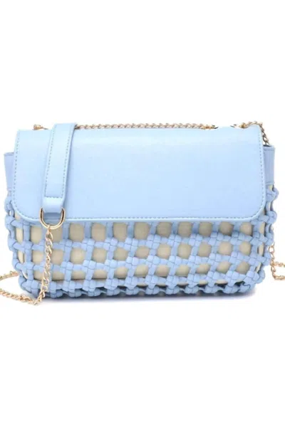 Most Wanted Women's Erin Braided Crossbody Bag In Sky Blue In Blue