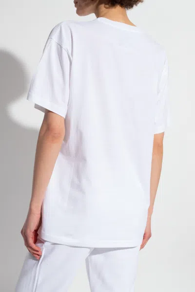 Moschino Teddy Printed Cotton T-shirt In White