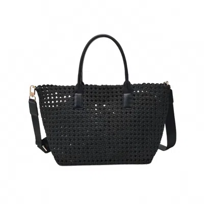 Sol And Selene Women's Solstice Hand Woven Knot Tote Bag In Black In Black