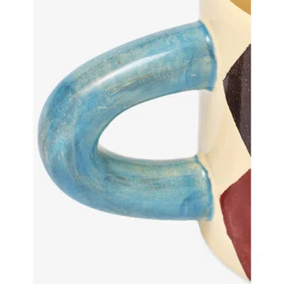 Damson Madder Harlequin-pattern Ceramic Mug In Multi