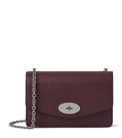 Mulberry Small Leather Darley Cross-body Bag In Burgundy