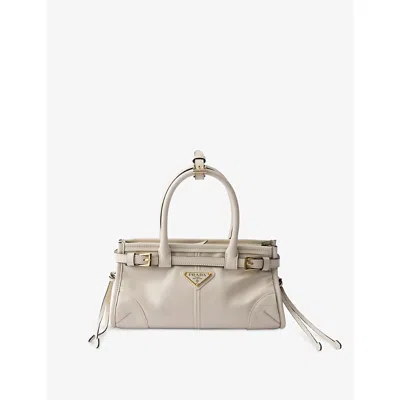 Prada Womens  Bonnie Mini Leather Handbag In Neutral