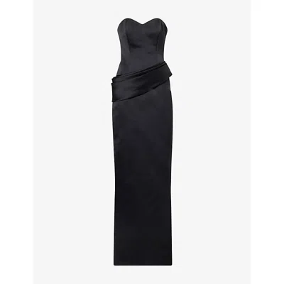 Sabina Bilenko Womens  Diana Corset Woven Gown In Black