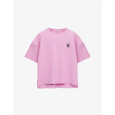 Loewe X Louis Wain Futurist Cats Cotton-blend T-shirt In Pink