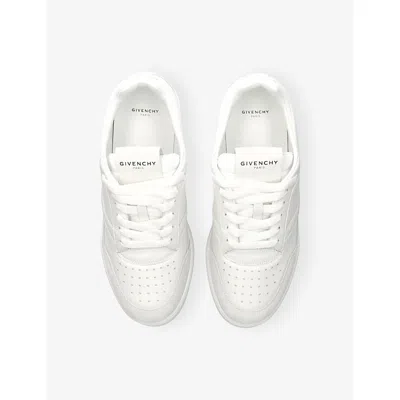 Givenchy White Calf Leather Bos Taurus Low Top Sneakers In Multi