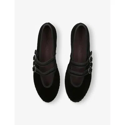 Flabelus Velvet Claire Mary Janes In Multi