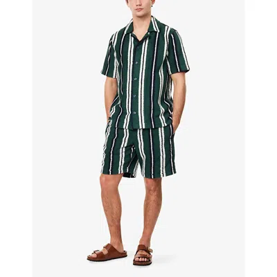 Orlebar Brown Mens  Trevone Striped Cotton-towelling Shorts In Multi