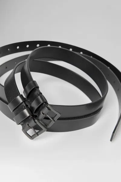 Ann Demeulemeester Mack Double Belt In Black