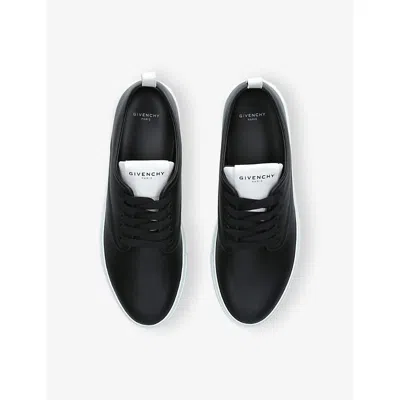 Givenchy New City Leather Low Sneakers Shoes In Black