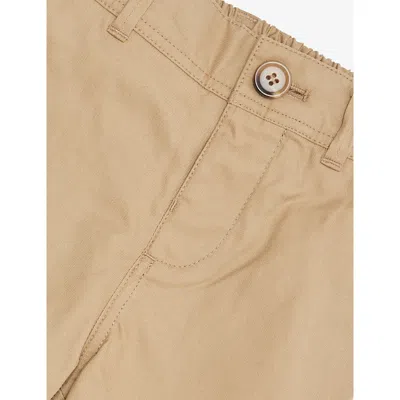 Burberry Sheldon Turn-up Cotton Trousers 6 Months-3 In Neutral
