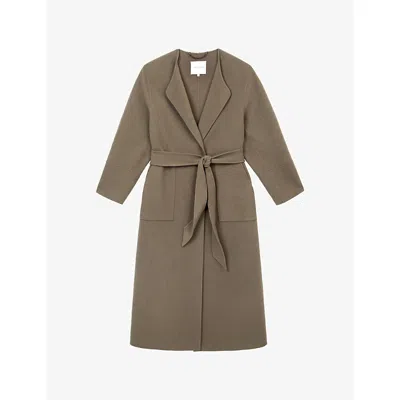 The White Company S  Patch-pocket Regular-fit Wool-blend Coat In Brown