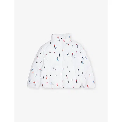 Perfect Moment Kids Dede Ski Print Nuuk Puffer Jacket In Multi