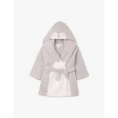 The Little White Company Snowy Penguin Cotton Bath Robe 0-4 Year In Gray