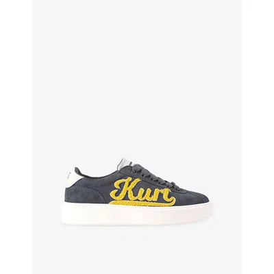 Kurt Geiger Mens  London Albion Retro Suede Trainers In Multi
